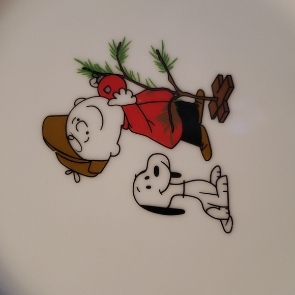 Peanuts Ceramic Christmas Appetizer Plate NEW - Picture 2 of 4